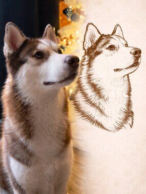 Custom Animal Portrait | Personalized Pet Drawing | From Your Photo